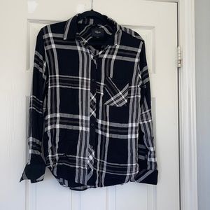 Rails Hunter black and white flannel